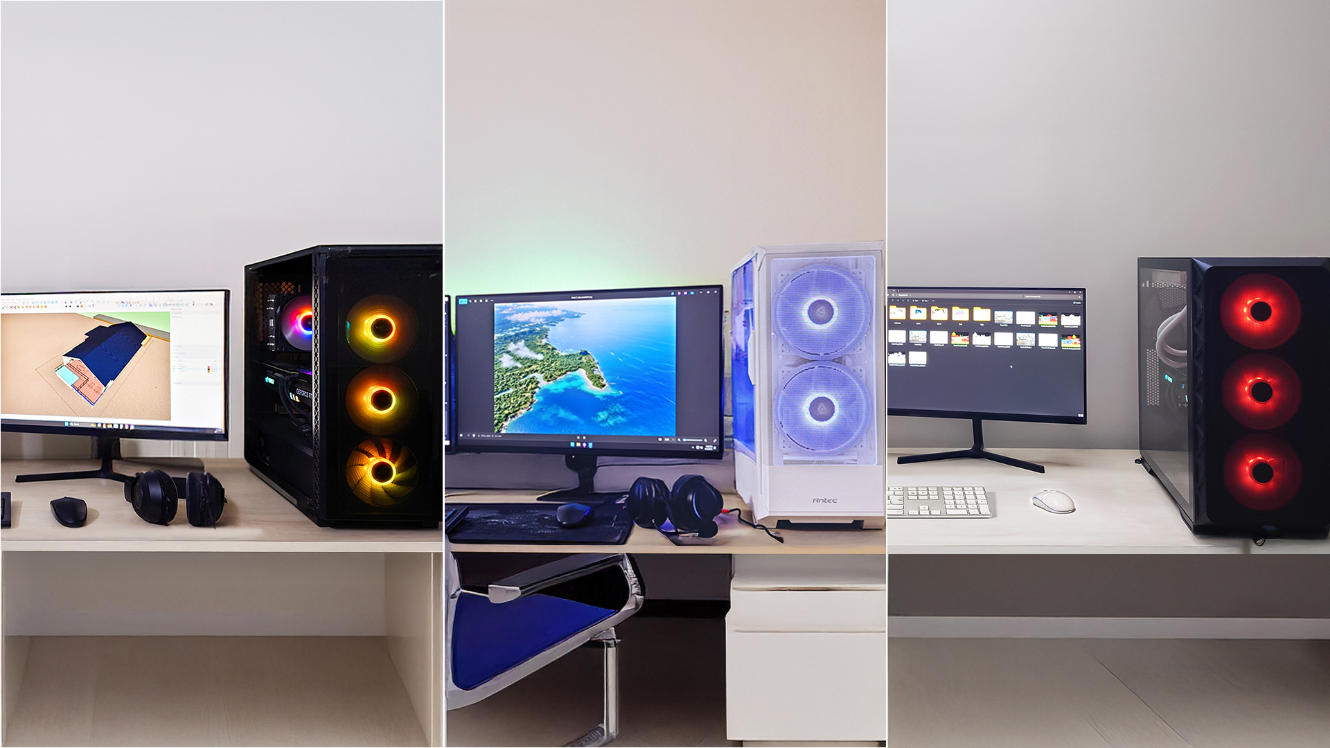 3D rendering workflow showing modeling, lighting, and visualization process